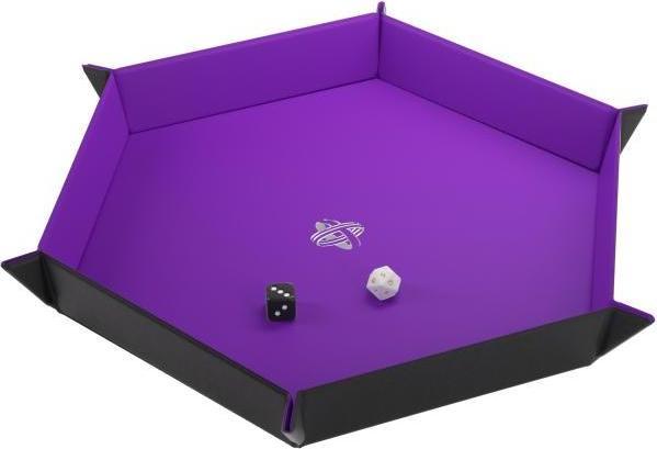 Gamegenic GGS60059 - Magnetic Dice Tray Hexagonal Black&Purple