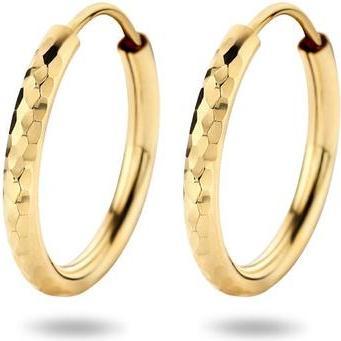 Image du produit Marie Celeste Oorringen Rohrröhrchen -Diamant - 16 mm - Gold (Or 14 carats)