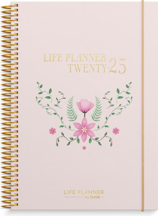 Actual product image Burde Life Planner Pink Horizontal Calendar 2025 (German)