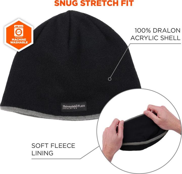 Produktbild Ergodyne Strickmütze N-Ferno 6818, schwarz (One Size)