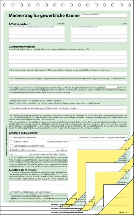 Produktbild Sigel 25 MV461 Mietverträge für Gewerberäume (25 x)