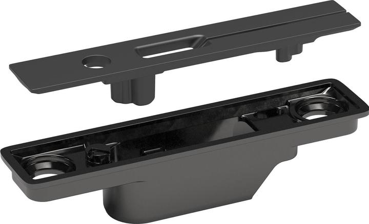 Produktbild Italiana Ferramenta Bremsklappenhalter KIARO EASY Frontbefestigung zum Einfräsen, Zink schwarz