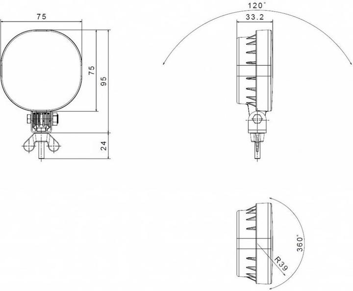Actual product image Fristom Reversing spotlight LED FT 410
