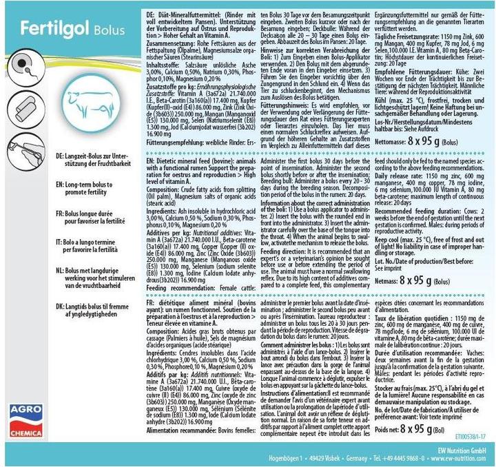 Produktbild Magni Fertigol Bolus, Beta-Carotin Bolus, 8 Bolus/Packung