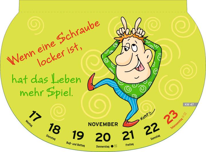 Actual product image Heye Picture Calendar Silly Sayings (21 x 29 cm, Hardcover, German)