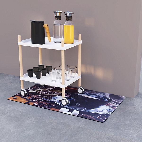 Immagine prodotto Paperflow Carrello con 2 ripiani, telaio in legno massello, bianco.