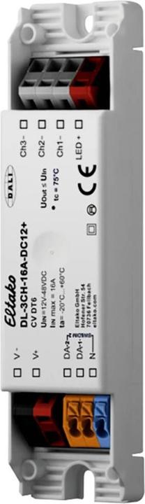 Actual product image Eltako DL-3CH-16A-DC12+ LED dimmer 3-channel recessed, false ceiling mounting (33000018)