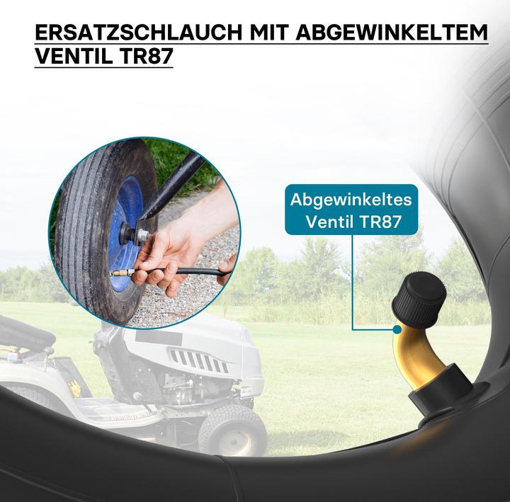 Actual product image Wiltec Inner tube for lawn mower tyre 15x6.00-6 with curved valve stem garden tractor (Lawn mower, Garden machinery spare parts)