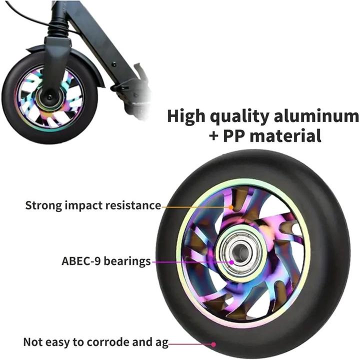 Actual product image Graw Jump Ramps 2 Performance Scooter Wheels 100mm, Metallic Colourful