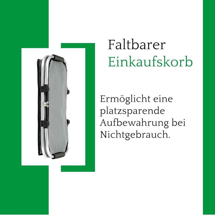 Actual product image Novaliv 6x Einkaufskorb faltbar mit Kühlfunktion 30 Liter GRAU Isolierkorb mit gepolsterten Tragegri