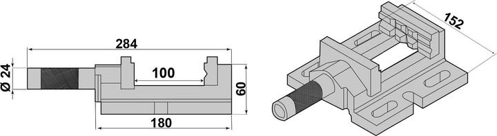 Produktbild Paulimot Bohrmaschinen-Schraubstock 100 mm Backenbreite (100 mm)