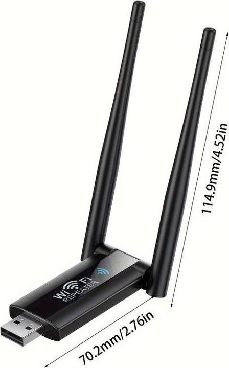 Image du produit PhoneLook Répéteur USB Wi-Fi sans fil 2.4G 300Mbps avec amplificateur de signal (300m) booster (300 Mbit/s)