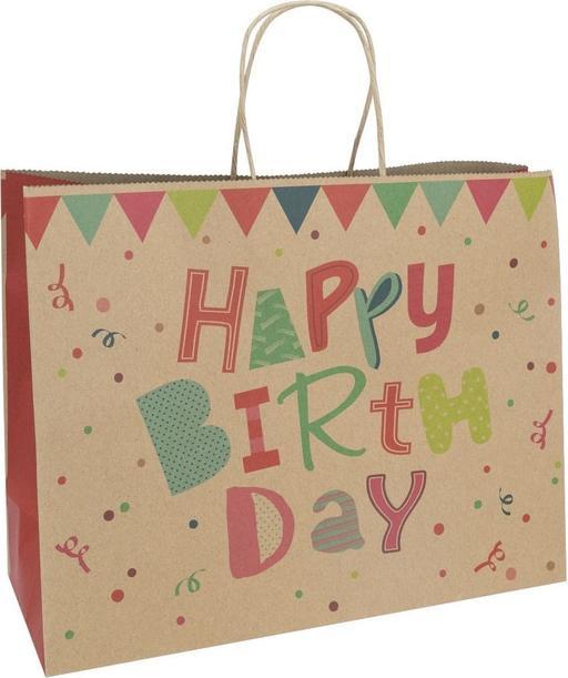 Image du produit Idena Sac cadeau B-Day 33x26x12cm FSC-Mix (Pochette cadeau)