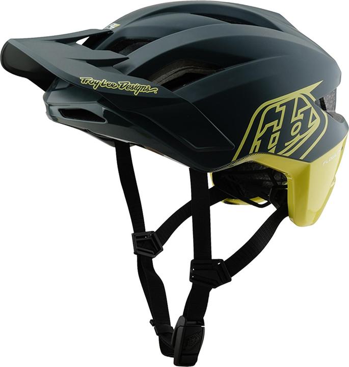Actual product image Troy Lee Designs Flowline SE MIPS Helmet, Badge, gray/glo yellow, XS/S | 53-56cm