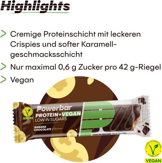 Image du produit Powerbar Protein Plus Low Sugar Vegan (Banana Chocolate, 1 pcs, 504 g)