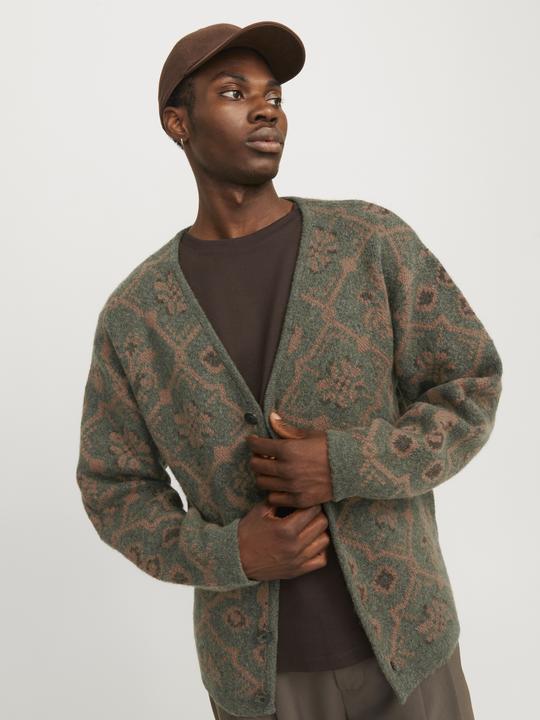Produktbild Jack & Jones All Over Print Strickjacke Strickjacke (L)