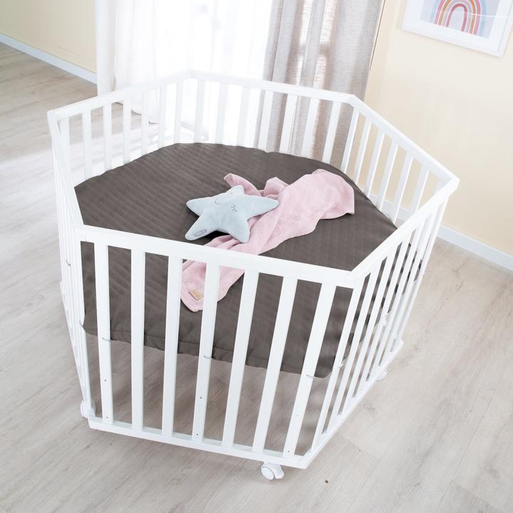 Produktbild Roba Laufgitter 6-eckig Graphite gesteppt (118.50 cm, 103.50 cm, MDF)