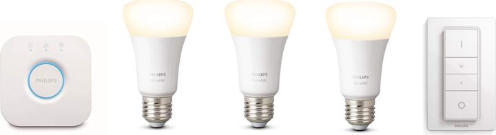 Philips Hue White Starterset (E27, 9.50 W, 800 lm, 3 x)