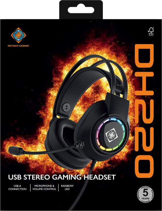 Produktbild Deltaco USB - Wired Gaming Headset (Kabelgebunden)