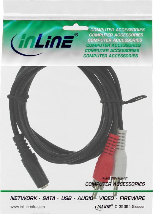 Actual product image InLine Cinch-3.5mm jack socket (2 m, Cinch)