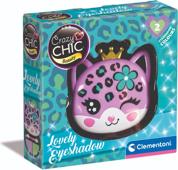 Clementoni 18822 Crazy Chic – Lovely Eyeshadow: Leopard – Lidschatten-Make-up, sicher und hypoallerg