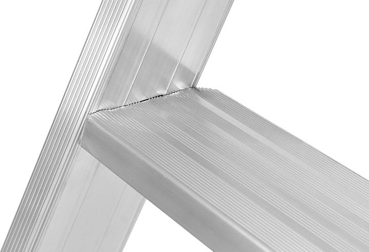 Productafbeelding Hymer-Leitern Hymer trapladder 2x3 treden dubbelzijdig toegankelijk, versterkte treden (Trapladder, 77 cm)