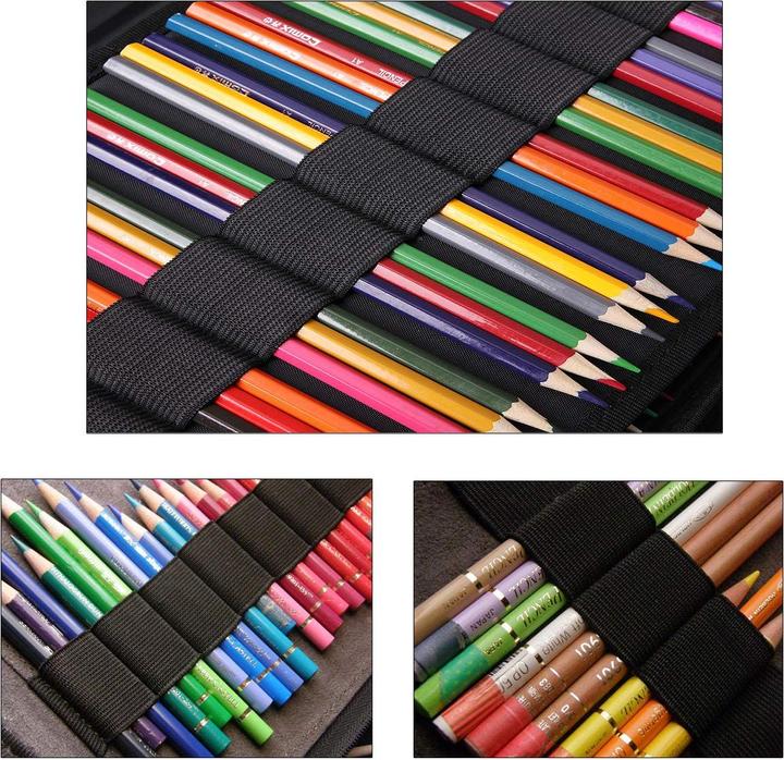 Produktbild Only-Bags.Store Federmäppchen mit 220 Fächern, tragbarer Buntstift-Organisator, wasserdichtes Stiftemäppchen für