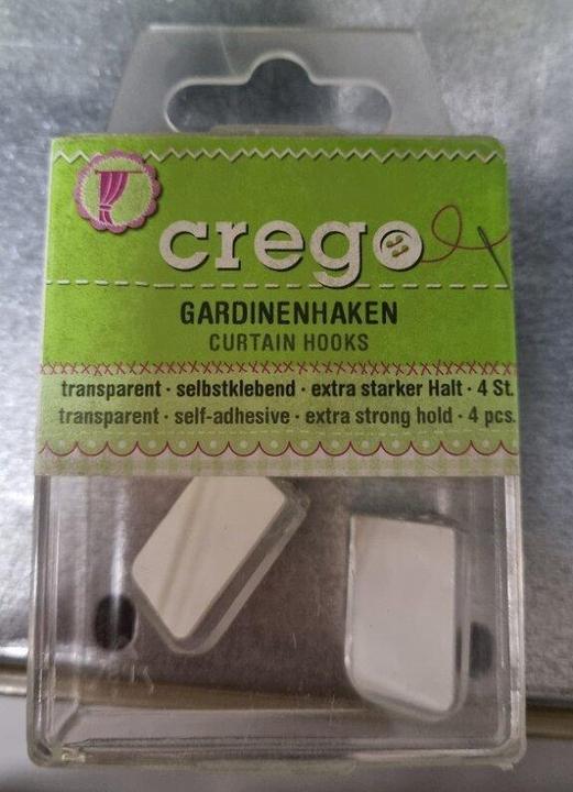 Produktbild Crego Gardinenhaken selbstklebend (transparent)
