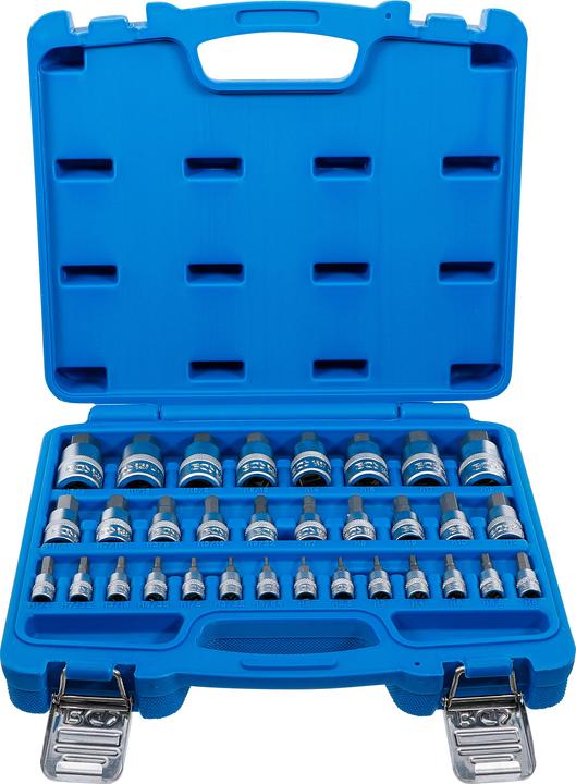 Actual product image BGS Bit socket set | drive square drive 6.3 mm (1/4") / 10 mm (3/8") / 12.5 mm (1/2") | hexagon socket (5/64)