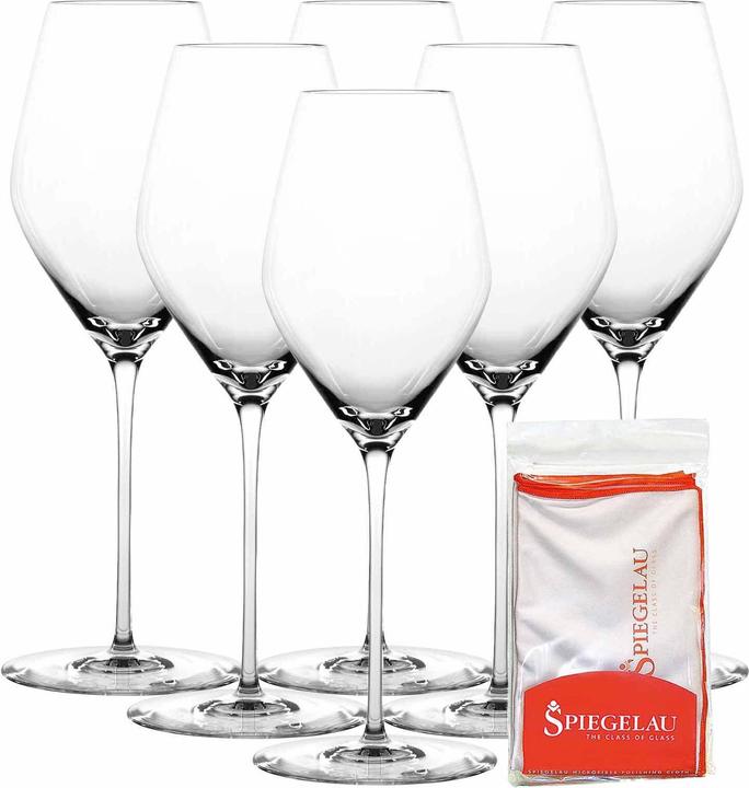 Produktbild Spiegelau Hi-Lite Champagnergläser + Poliertuch (34.70 cl, 6 Gläser, Sektgläser)