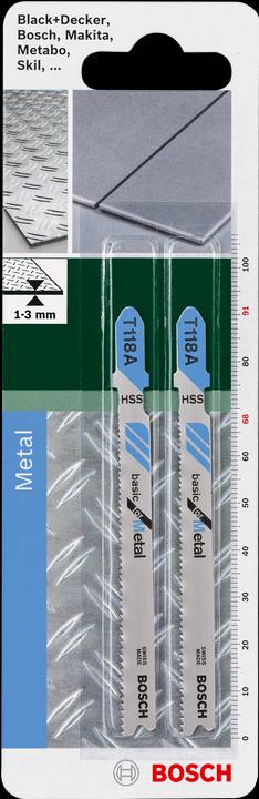 Produktbild Bosch Zubehör Stichsägeblatt HSS, T 118 A Basic for Metal
