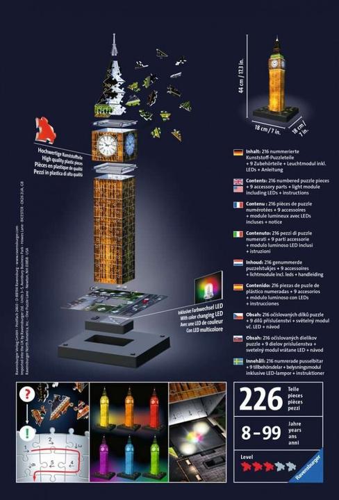 Produktbild Ravensburger Ben 3D Nacht Edition (216 Teile)