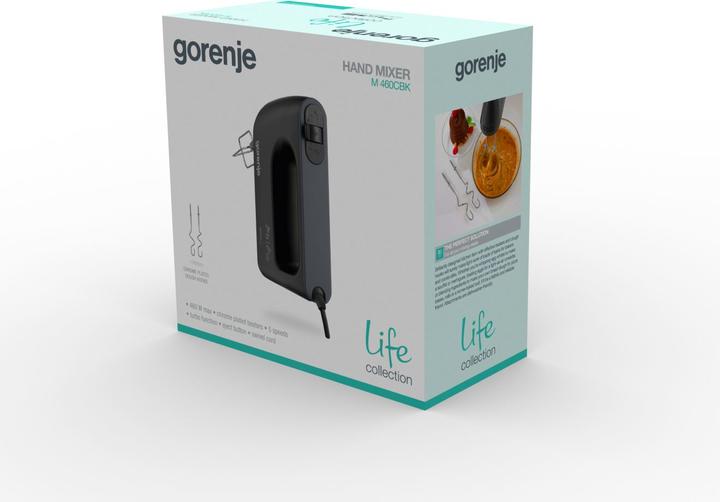 Immagine prodotto Gorenje M460CBK Frullatore a mano, potenza 450 W, 5 velocità, nero (450 W)