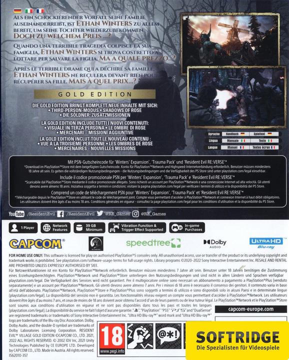 Actual product image Capcom Resident Evil Village - Gold Edition (PS5, DE, IT, FR)