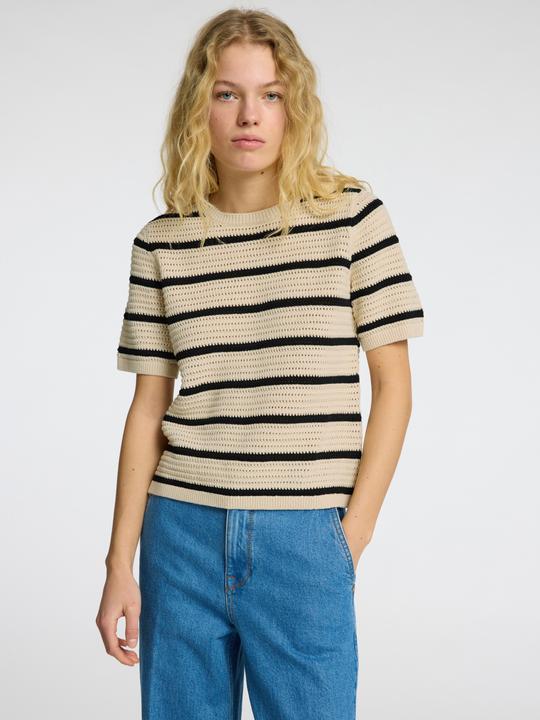 Produktbild Selected Femme Slfvinna Ss Structure Knit O-Neck Noos (XS)