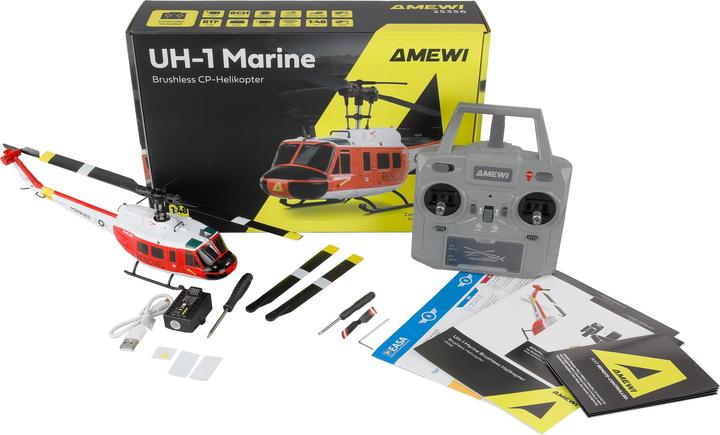 Produktbild Amewi Helikopter UH-1 Marine 6-Kanal 6G/3D RTF, Antriebsart