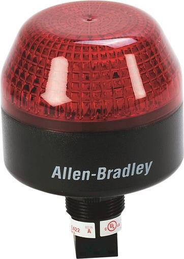 Produktbild Allen Bradley Signalleuchte AC / DC 24V 54mA 65mm Rot IP65 Steckbare Reihenklemme 855