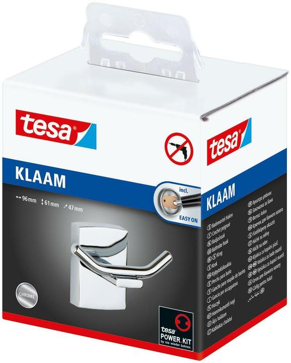 Actual product image tesa KLAAM bathrobe hook incl. adhesive solution without drilling