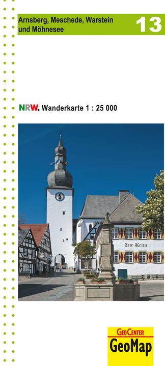 Produktbild Arnsberg, Meschede, Warstein und Möhnsee Blatt 13, topographische Wanderkarte NRW