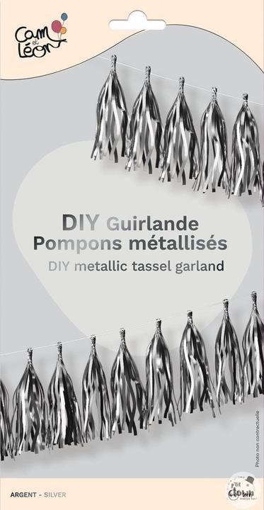 Produktbild P'tit Clown Holografische Happy Birthday Buchstaben Girlande silber, DIY
