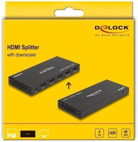 Immagine prodotto Delock Sdoppiatore HDMI 1 x HDMI in entrata a 4 x HDMI in uscita 4K 60 Hz wi