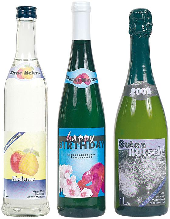 Produktbild Your Design Inkjet-Flaschenetiketten mit 32 Banderolen