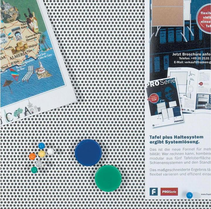Actual product image Franken Notice Board X-tra!Line Textile with Metal Grid (Blackboard, 90 x 60 cm)