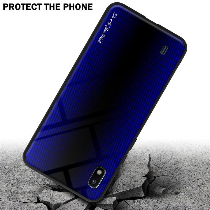 Productafbeelding Cadorabo TPU gestreepte glasplaat (Samsung Galaxy A10, HTC One M10)
