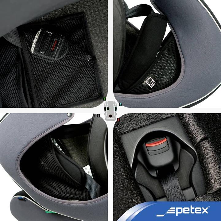 Produktbild Petex Supreme Plus 1151 ISOFIX schwarz HDPE nach ECE R129 Kindersitz Schwarz (Kindersitz, ECE R129/i-Size Norm)