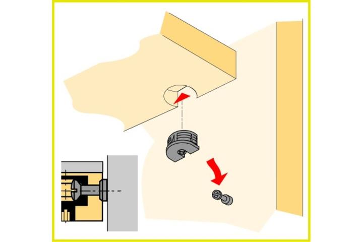 Image du produit Hettich Ferrure d'assemblage VB 35 M/16, avec re (Raccord de connexion, 1 pcs)