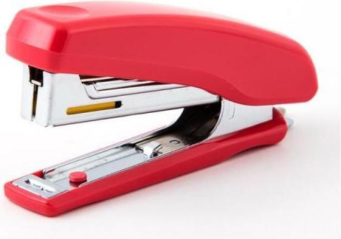 Max Heftapparat HD-10NX rot, kleiner Heftapparat (16 Blätter)