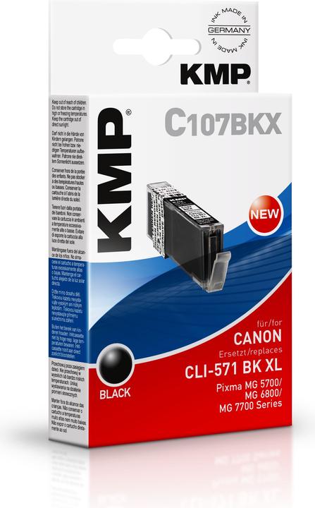 Immagine prodotto KMP C107BKX Cartuccia d'inchiostro bw comp. con Canon CLI-571 XL BK (FC)