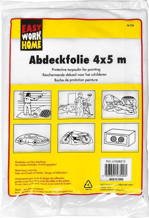 Produktbild Easy Work Malerabdeckfolie (4 m, 5000 mm)