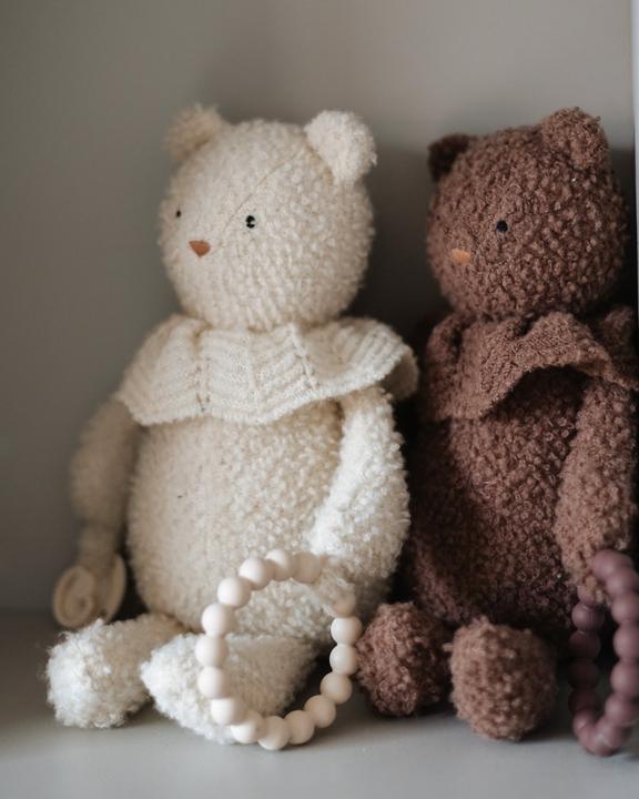 Actual product image Smallstuff Activity bear, bouclè merino wool, rose brown - (40006-03) (Plush toy dog)